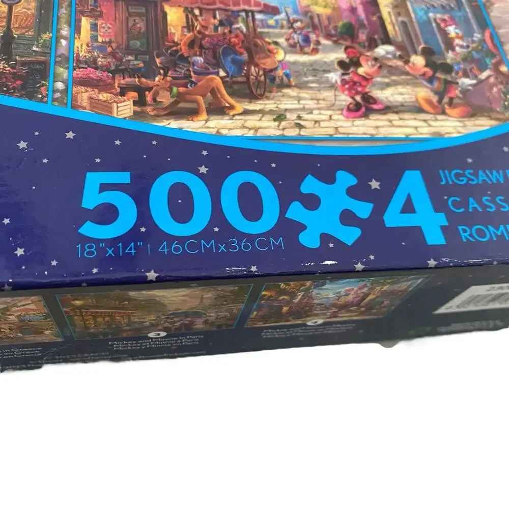 NIB Disney Collection Thomas Kinkade 4-in-1 Multipack World Travel Jigsaw Puzzle